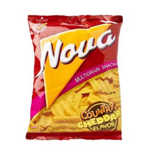 Nova chips country cheddar flavor 노바 멀티그레인 스낵 체다 치즈맛, 78g, 1개