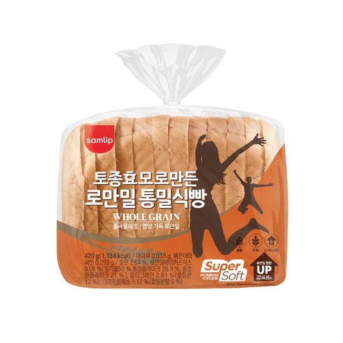 로만밀통밀식빵 - 삼립 로만밀 통밀식빵, 420g, 4개