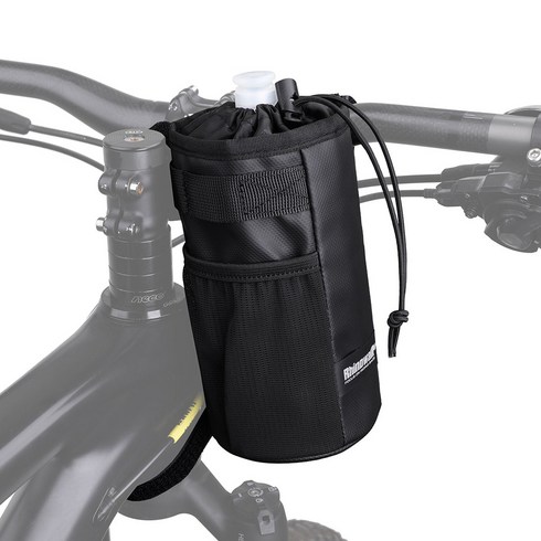 오늘출발물통수납스피닝바이크 - 라이노워크 RK9100 자전거 물통 가방 스템백 핸들가방 물병 거치 가방, 블랙, 1개