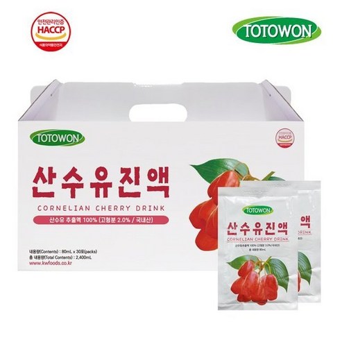 2023년 가성비 최고 전통상품 - 강원식품 산수유진액 80mL 120포