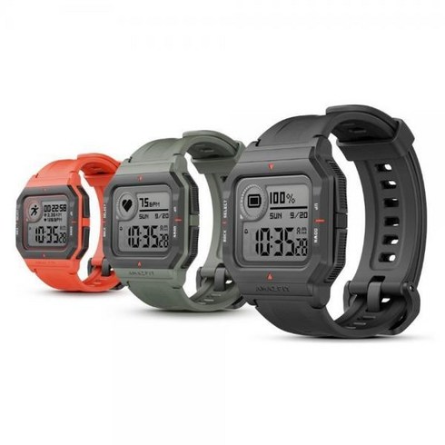 어메이즈핏 - [hwami] 화미 어메이즈핏 네오 Amazfit Neo 레트로 스마트워치, 전체색:레드