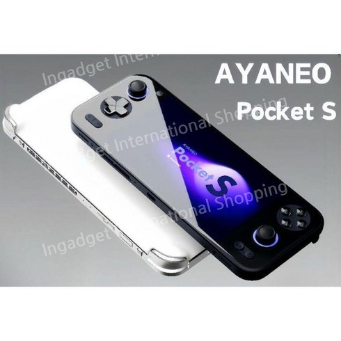 AYANEO pocket S 포켓 안드로이드 휴대용 게임기 명조 원신, 16G+1.5T+화이트+2K+무각인