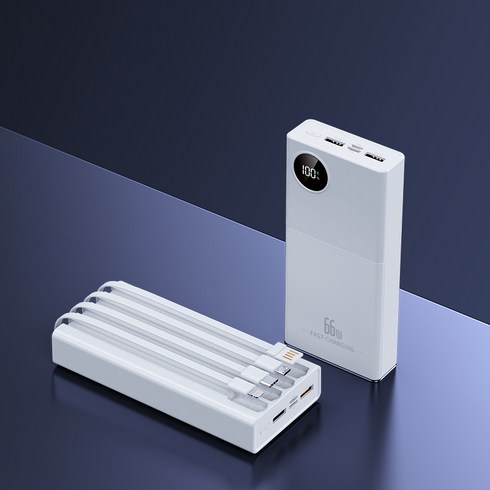 PYHO 보조배터리 20000mAh 30000mAh대용량 66w 급속충전 국내배송, 흰색, 30000mAh