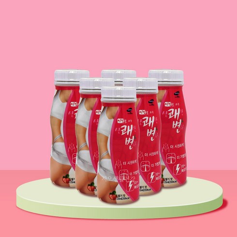 미인을 위한 상쾌한 변화 식이섬유 딸기맛 120ml 6병, 12개