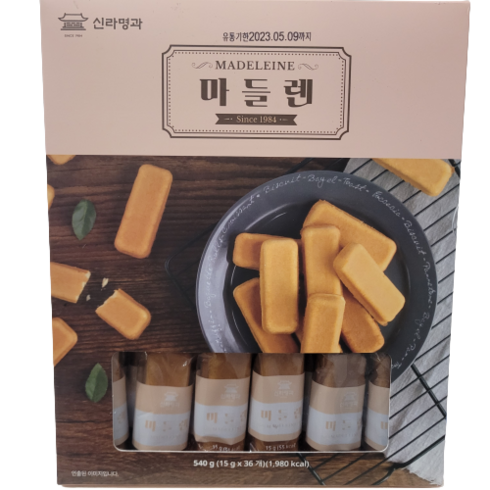 [코스트코] 신라명과 마들렌 15g x 36입 마드레느 /1개 단품, 540g, 1개