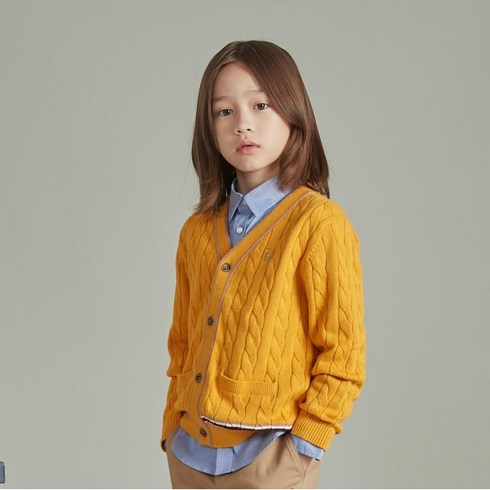 헤지스 키즈 루카스 이지케어 가디건 HSF11KC01M YE