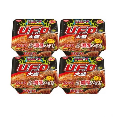 일본 닛신 야키소바 UFO 다이모리 곱뻬기 컵라면 167g 4개