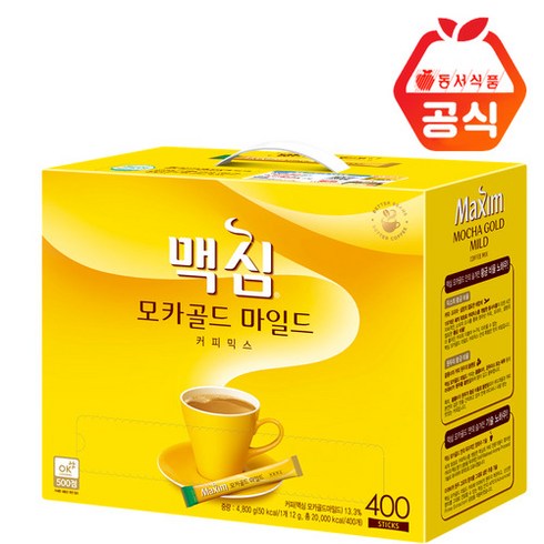 [맥심] 동서식품 맥심 모카골드400T, 12g, 400개입, 1개