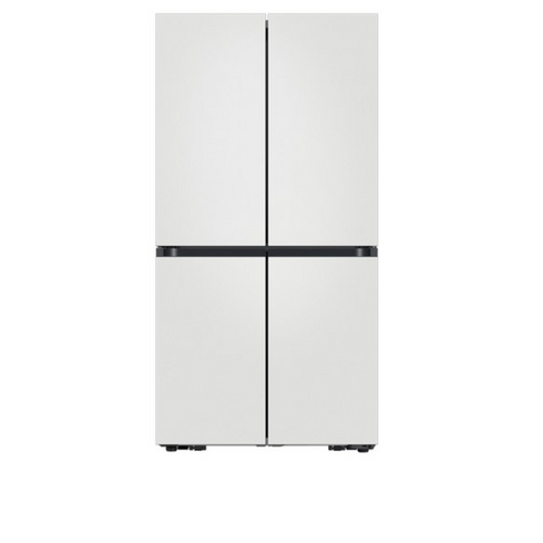 삼성전자 비스포크 4도어 냉장고 메탈 875L 방문설치, 매트 멜로우 화이트, RF84C906B4W