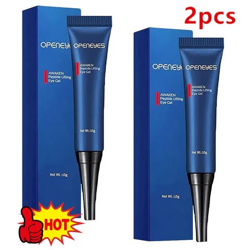 2X Openeyes Awaken 펩타이드 리프팅 아이 젤 남성 크림 다크 서클 붓기 파인 라인 아이용 모이스처라이징, 01 2pcs