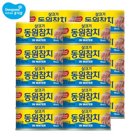 동원 동원참치 인 워터 100g x 20캔, 20개