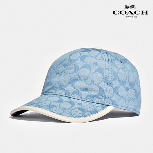 코치 시그니처 쳄브레이 베이스볼 캡 C4038 면세점 매장 상품 Chambray Baseball Cap