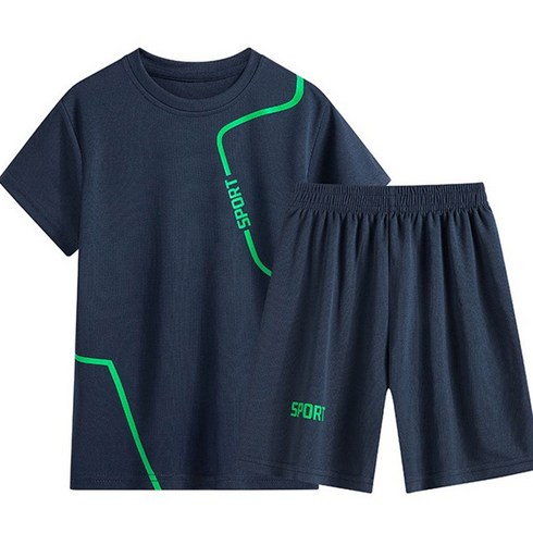 아동축구유니폼 - 아동 트레이닝 세트 여름 스포츠 운동복 츄리닝 WI086SET