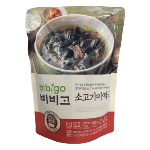 비비고 소고기미역국, 500g, 18개