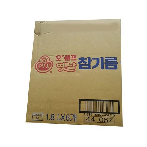 오쉐프 식용유 오뚜기 옛날 참기름 1.8L 1박스 6입