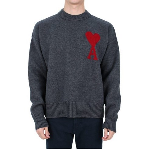 아미 [아미] 23FW 빅하트 로고 울 니트 (UKS006 018 084)