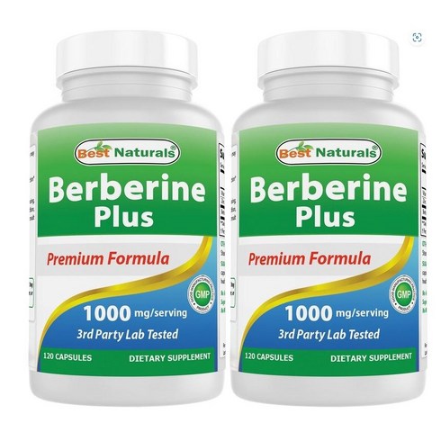 2023년 가성비 최고 베르베린 - Best Naturals Berberine Plus 1000mg/Serving 120 Capsules, 120정, 2개