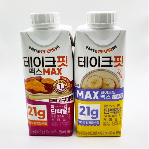 남양 테이크핏 맥스 250ml 고구마맛 12개 + 바나나맛 12개, 24개