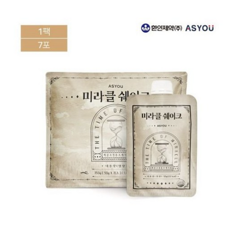 환인제약 애즈유 미라클쉐이크 다이어트쉐이크 7포, 1개
