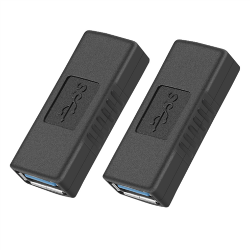 USB 3.0 유형 A 암-암 어댑터 커플러 젠더 체인저 커넥터 2개, 검은색