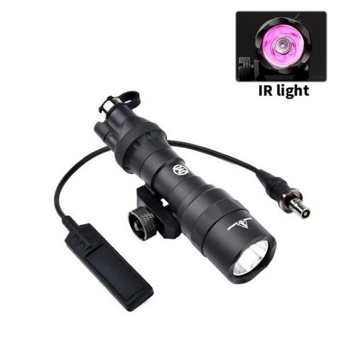 Surefir IR LED 손전등 에어소프트 액세서리 압력 스위치 20mm 피카티니 레일에 적합 M300, 01 BK