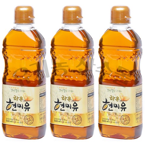 라온 현미유, 500ml, 3개