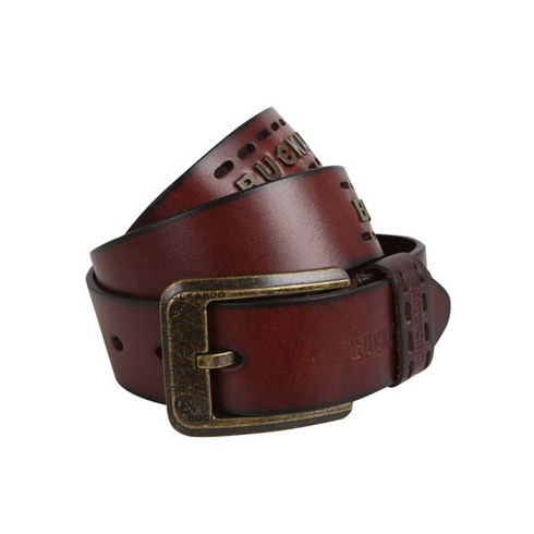 [AK PLAZA] [버커루]유니 금속로고 소가죽 벨트(B235AT303P)
