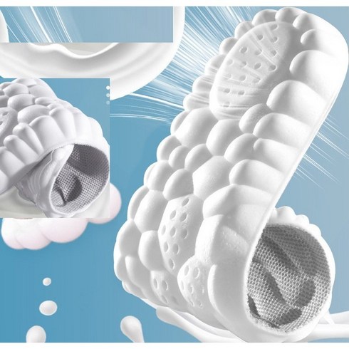 구름깔창 발편한 푹신한 인체공학 구름 깔창 발냄새제거 깔창, 그레이, 1개