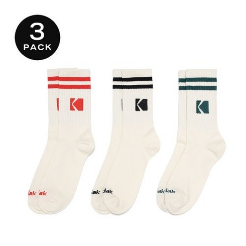 정품 코닥 심볼 로고 양말 3팩 세트 SIMBOL LOGO SOCKS 3PACK