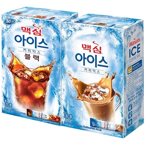 2023년 가성비 최고 아이스커피 - 맥심 아이스믹스 100T+아이스블랙 100T, 1세트