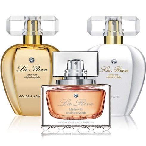 [공식수입] 라리브 오리지널 크리스탈 오 드 퍼퓸 3종 (골든+펄+핑크벨벳) 75ml*3종, 75ml