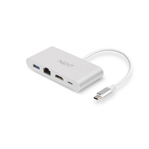 (이지넷유비쿼터스 이지넷유비쿼터스 USB Type-C to HDMI 멀티 컨버터 (NEXT-413TCH-DX (실버 멀티/실버/컨버터/이지넷유비쿼터스, 단일 모델명/품번