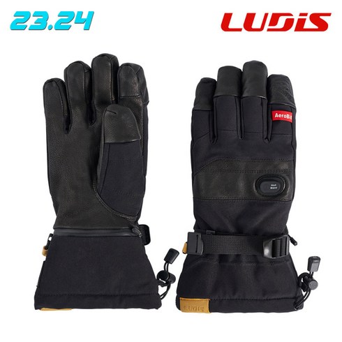 루디스 - 2324 LUDIS AEROBIT GLOVE 루디스 에어로빗 발열장갑 스키 스노우보드 히팅 겨울장갑 LGU4092, 블랙, 1개