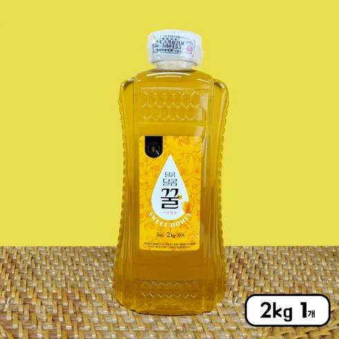 사양벌꿀 - 사양벌꿀 튜브 말통 업소용 대용량, 1개, 2kg