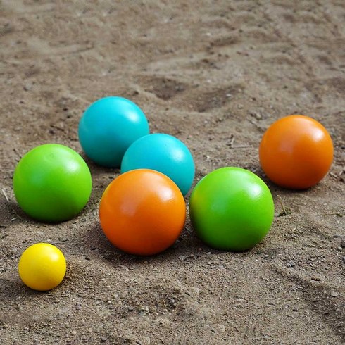 페탕크 - 페탕크 스포츠 체육 petanque 프랑스 학교 잔디 6구, 스트라이프 모델 메쉬백 7공, 1개