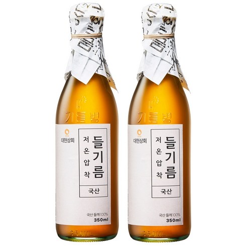 대현상회들기름 - 대현상회 저온압착 국산 들기름, 350ml, 2개