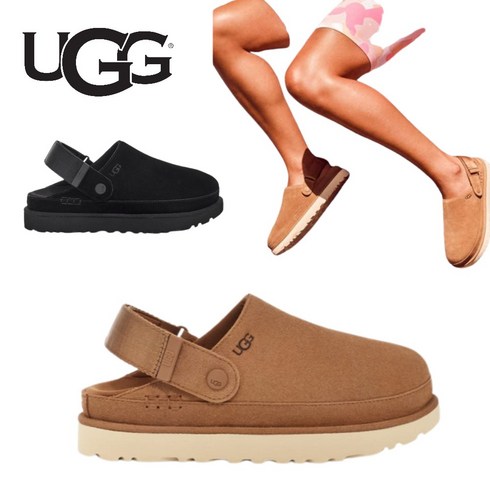 미국 어그 UGG 골든스타 클로그 슬리퍼 체스트넛 블랙 Goldenstar Clog