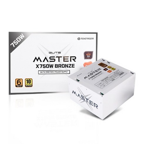 가츠파워서플라이 - 가츠 MASTERX X750W 80PLUS브론즈 ATX3.1 화이트 파워-ATX, 선택없음