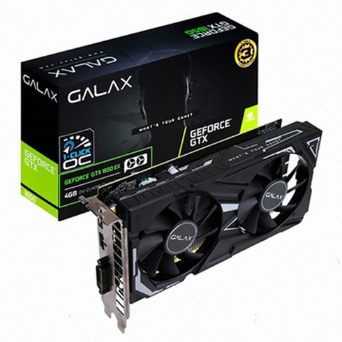 gtx1650 - 갤럭시 GALAX 지포스 GTX 1650 BLACK EX D6 4GB 그래픽카드