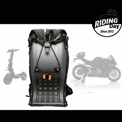 [라이딩데이] ABS 오토바이백팩- 카본 에어로 전동킥보드 전동휠 전문레이싱 shop001, 블랙