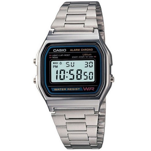 카시오 남여공용 메탈 디지털 명품 시계 A158WA-1DF / CASIO