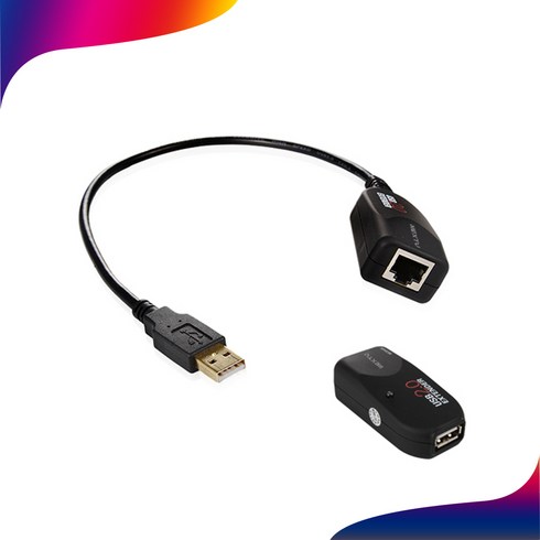 넥스트유 NEXT-USB100 증폭기 RJ-45 연장 USB 2.0 Cat.5/5e/6 UTP 최대 100M 거리 연장기, 1개