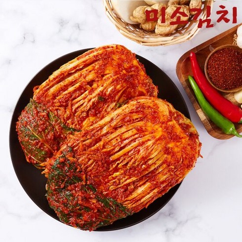 사랑채포기김치10kg - 미소김치 국산 배추 포기김치 10kg, 1개