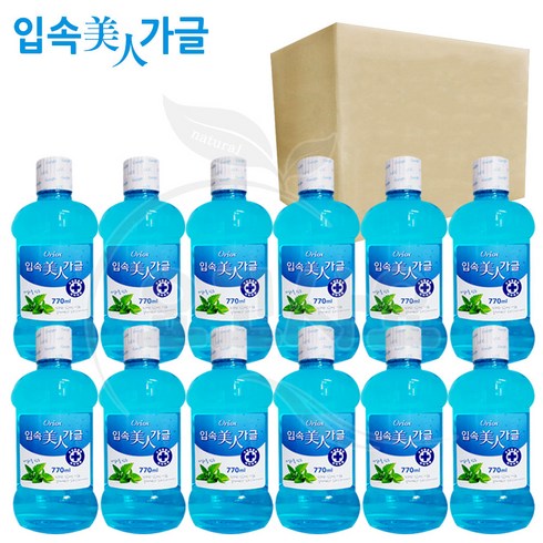 오릭스 (Oriox) 입속미인 후레쉬 자일리톨 토탈 케어 구강 청결제 770ml 대용량 가글액 1박스(12개), 12개