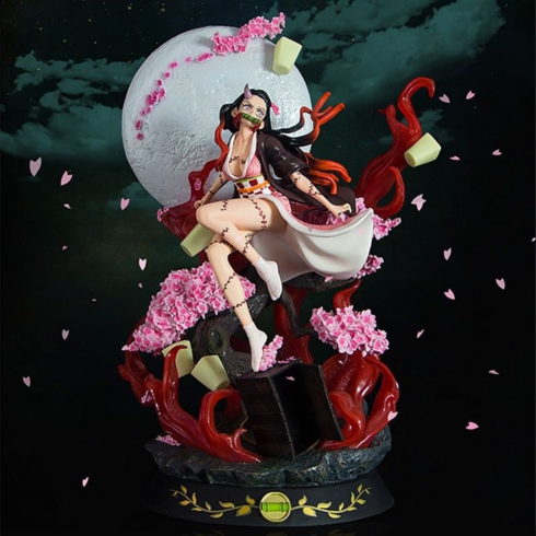 귀멸의칼날 네즈코 탄지로 LED 피규어, 네즈코 - 높이 약 31cm