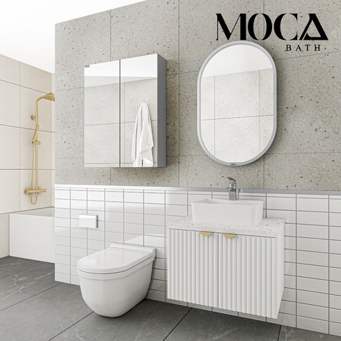 2023년 가성비 최고 화장실리모델링 - 모카바스 전면 거울 도어 욕실 수납장(600X800), 1개