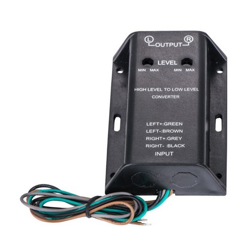 CAR-STEREO HIGH ~ LOW LINE AUDIO RCA 스피커 컨버터 어댑터베이스 어댑터 와이어 스피커 레벨 컨버터 케이블, [01]