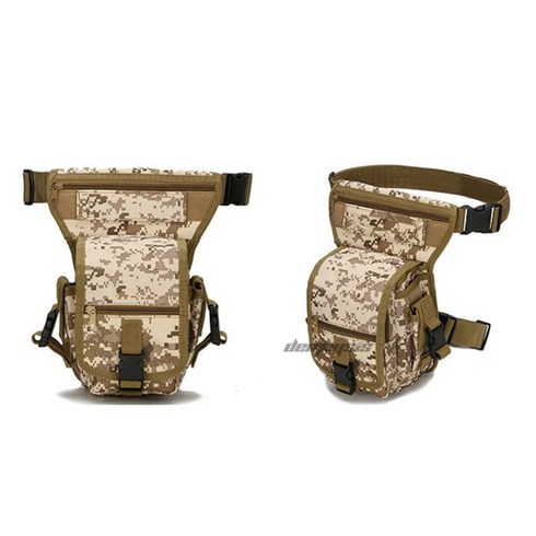 2024년 가성비 최고 케일백두 - molle 600d oxford tactical drop leg bag 야외 하이킹 등산 사냥 도구 허리 다리 팩 가방 오토바이 타기 허리 팩, 사막 디지털