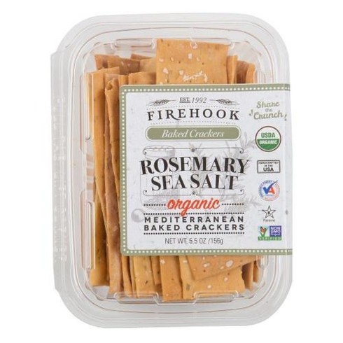 firebatak2 - Firehook Organic Mediterranean Baked Crackers Snack Box Rosemary Sea Salt USDA Certified Organic Kos