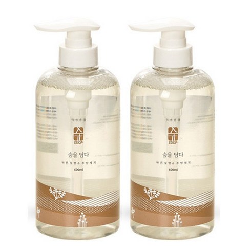 숲 바른 젖병 & 주방세제 600ml 2개 1종 유아 주방세제 식기 과일세척